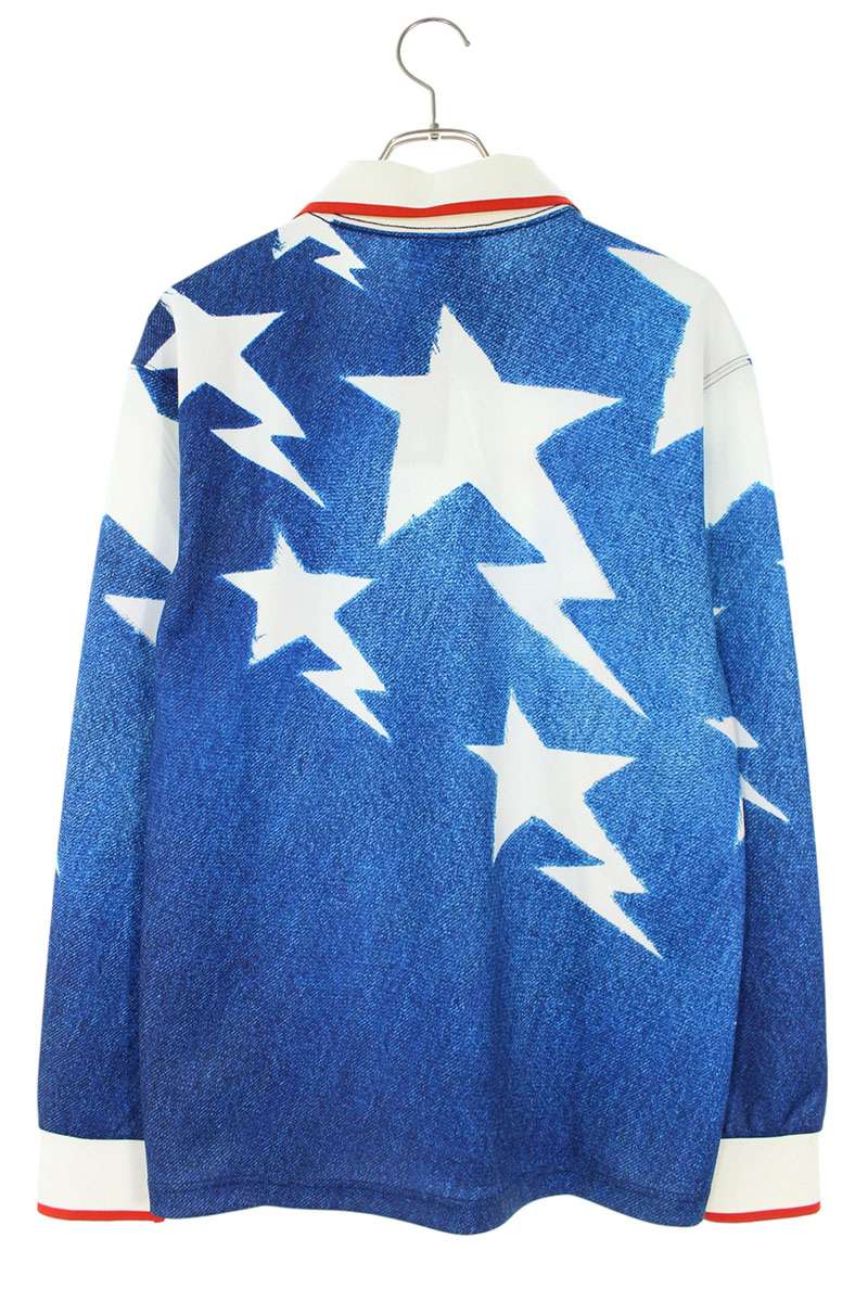 Bape x Adidas Denim Polo Long Sleeve T-Shirt Size M