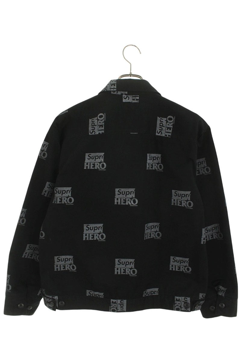 Supreme x Antihero 22SS Work Jacket All-Over Print Cotton Blouson Black Size S