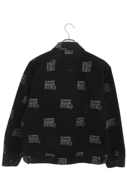 Supreme x Antihero 22SS Work Jacket All-Over Print Cotton Blouson Black Size S