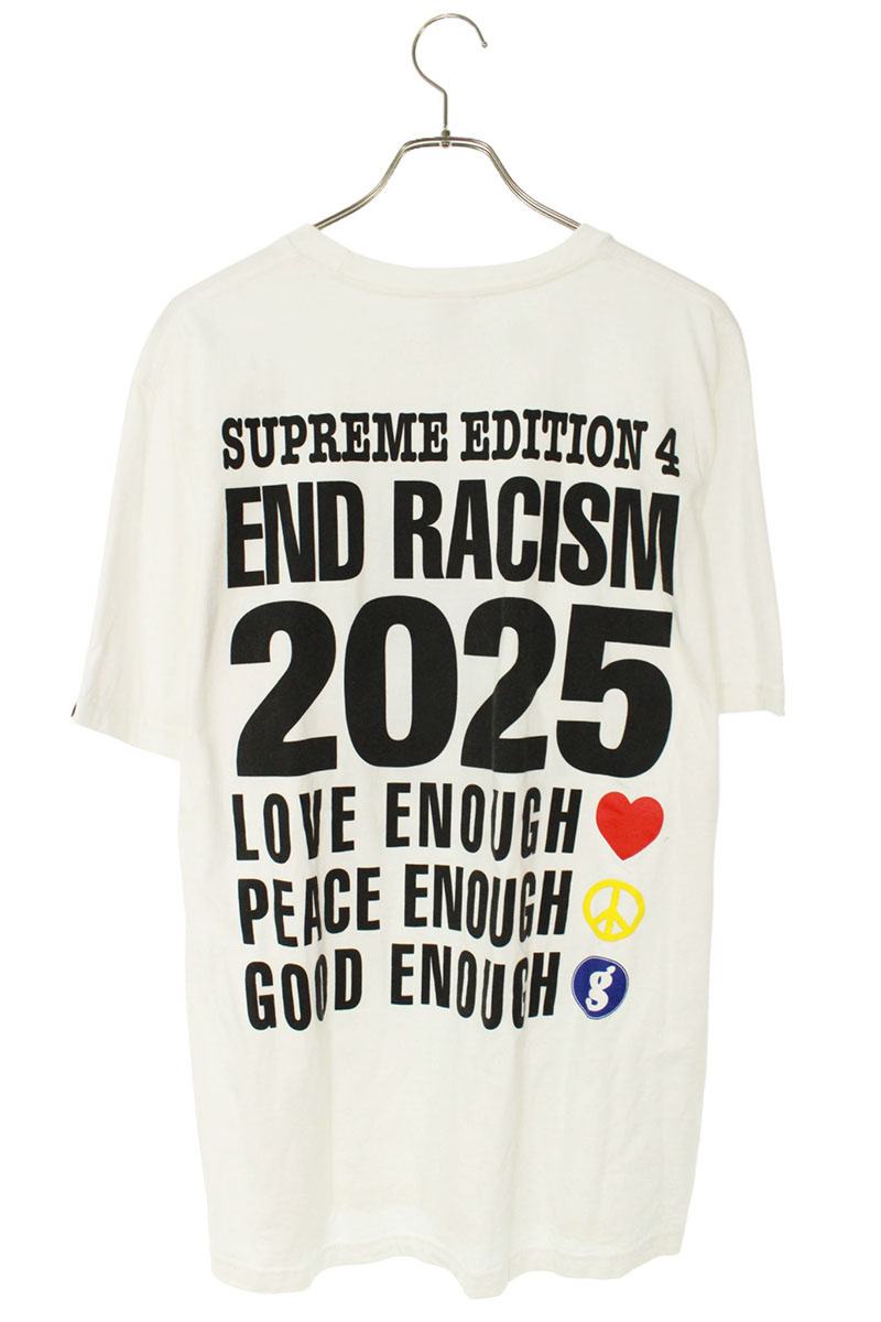 Vintage Supreme Tops - SUPREME x GOODENOUGH 25SS End Racism Tee T-Shirt White Size L - Authentic Archive