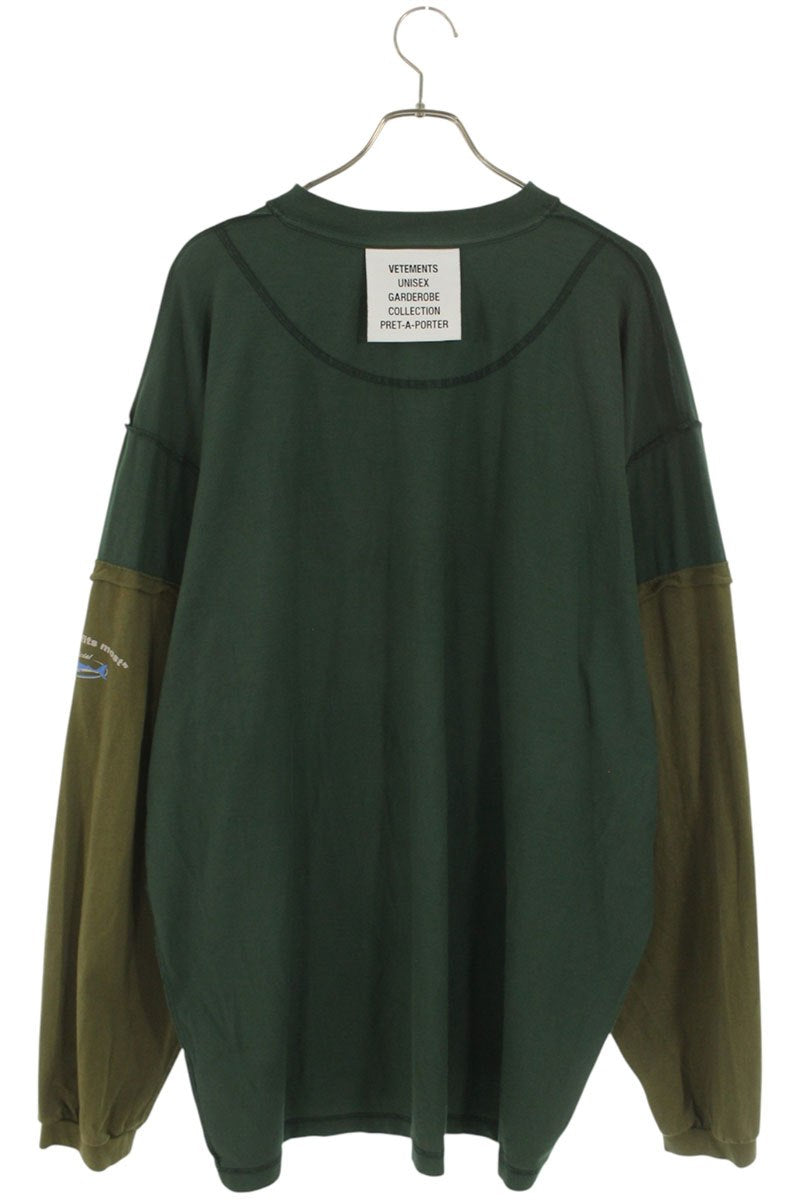 Vetements Long Sleeve T-Shirt Green Size XS