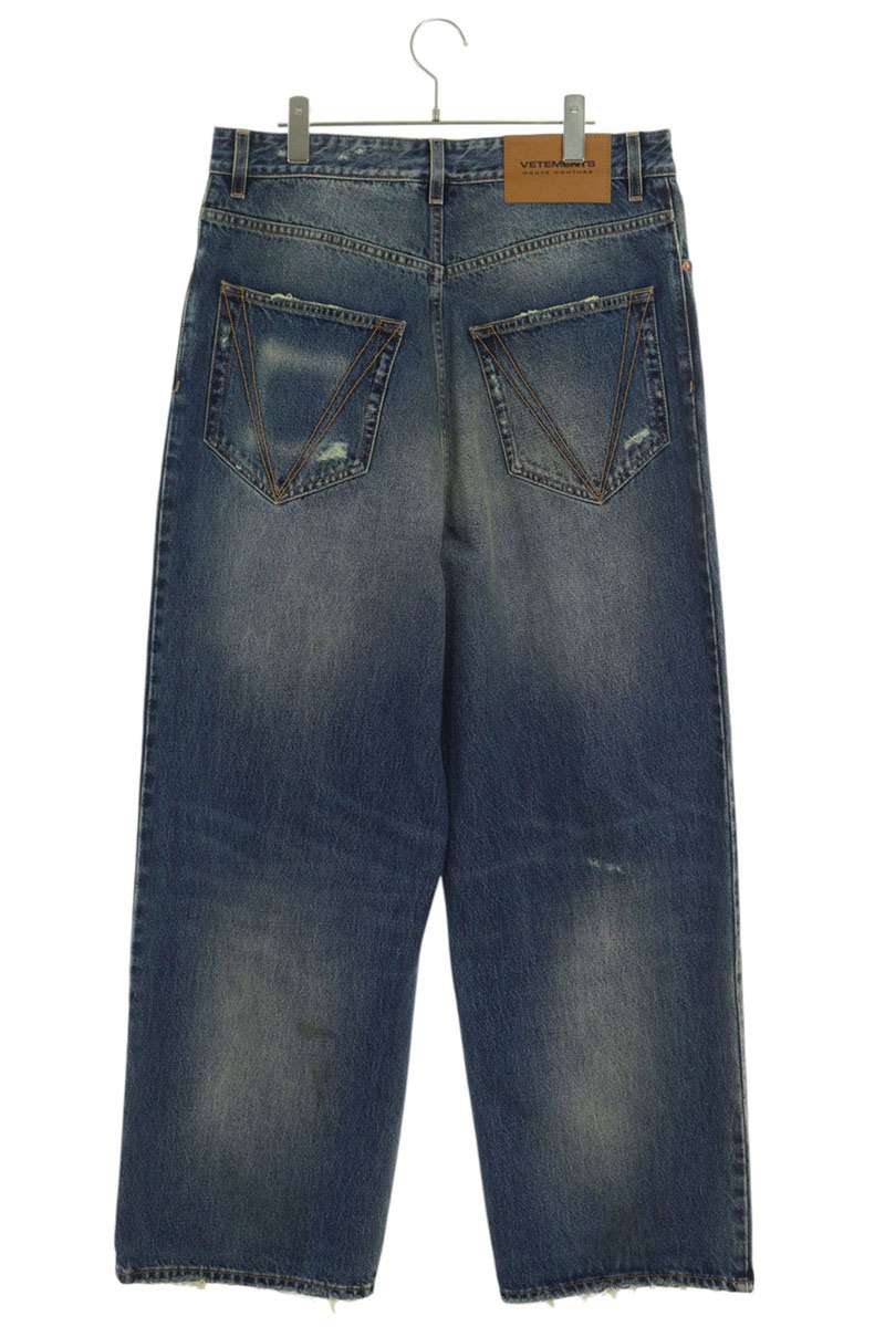 Vetements 25SS Distressed Denim Pants Blue Size 31