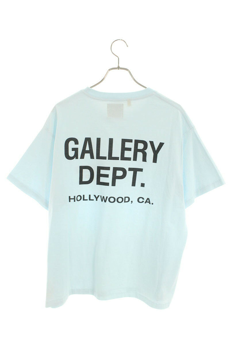 Gallery Dept. Logo Print T-Shirt Blue x Black Size L