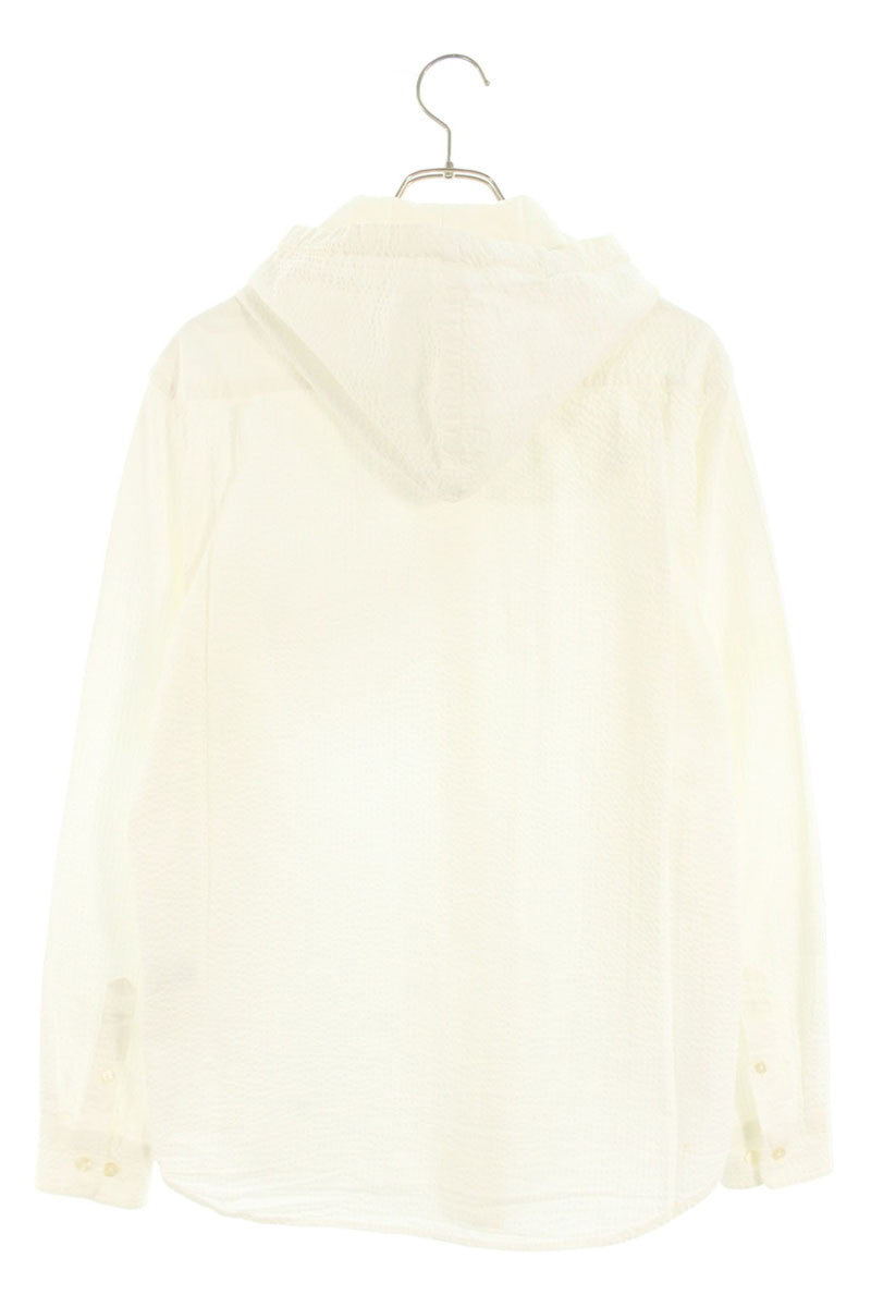 Supreme 15SS Hooded Seersucker Shirt White Size M