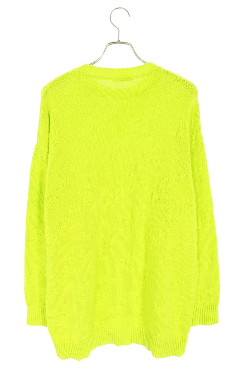 Balenciaga Logo Jacquard Knit Sweater Green Size XS