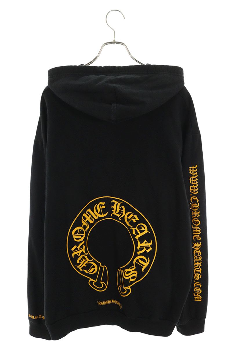 Chrome Hearts WWW.CHROMEHEARTS.COM HOODIE Black x Yellow x Silver Size XL