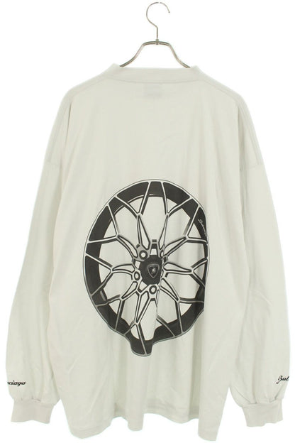 Balenciaga 25AW Logo Print Long Sleeve T-Shirt Gray Size 4