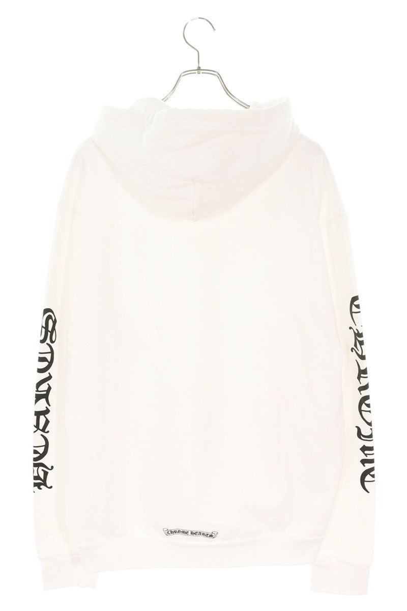 Chrome Hearts SWTSHRT PLV Logo Print Pullover Hoodie White Size L