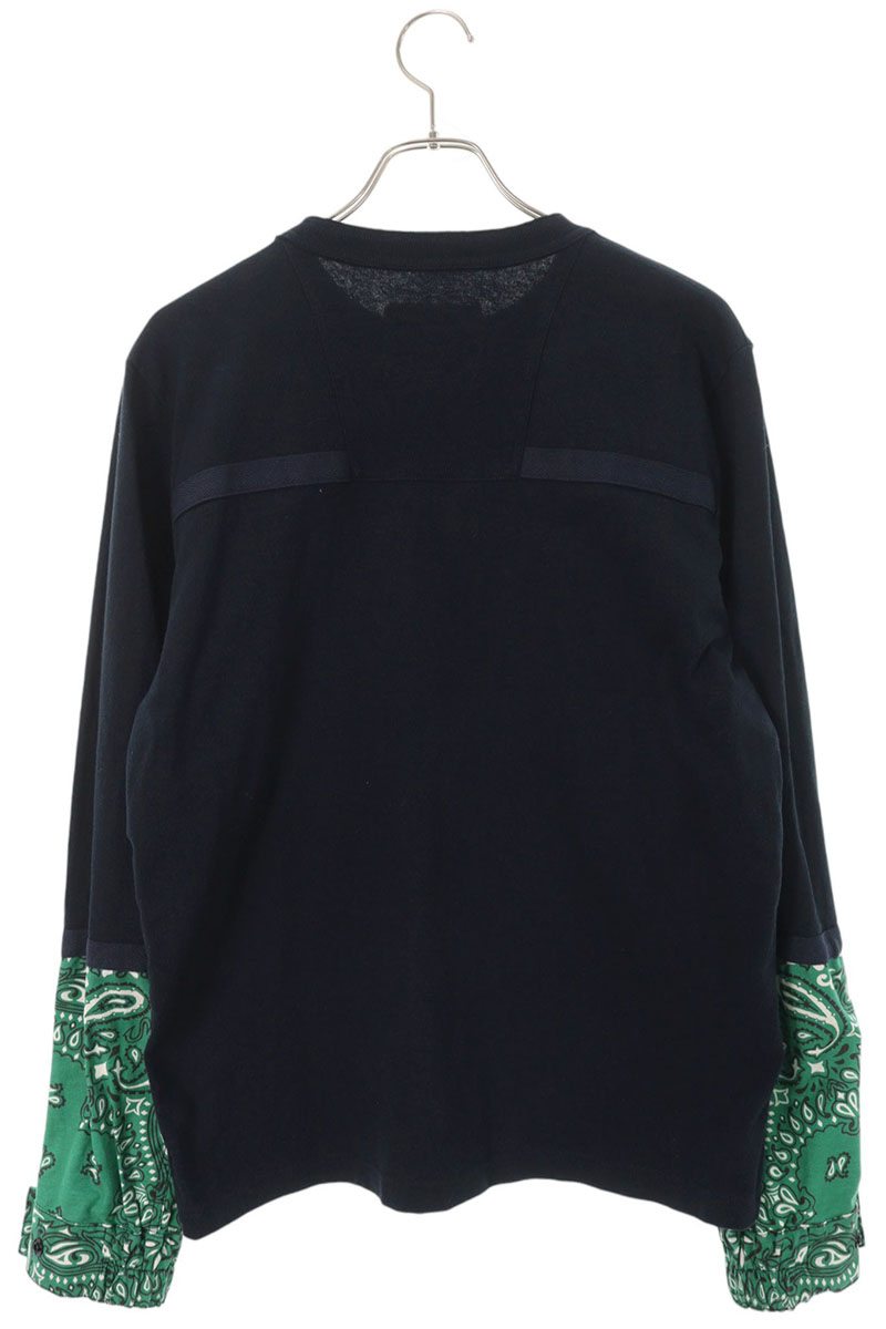 Sacai Long Sleeve T-Shirt Blue x Green Size S