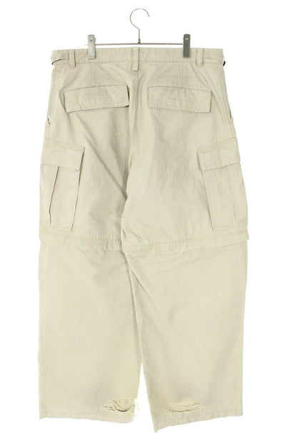 Balenciaga Distressed Cargo Long Pants Beige Size 50