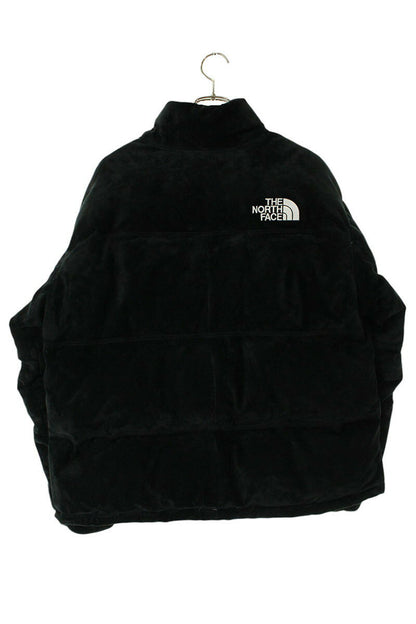 SUPREME x TNF 23AW Suede Nuptse Jacket Black Size M