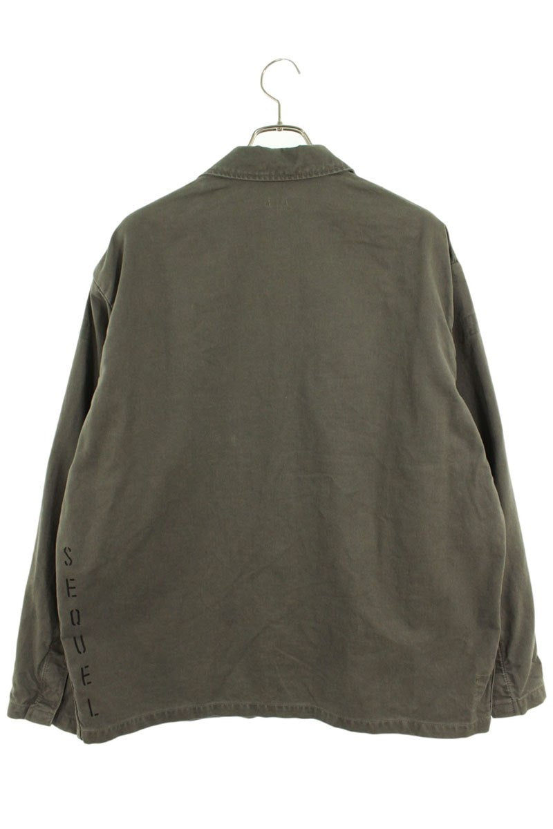 SEQUEL Logo Print Jacket Green Size L