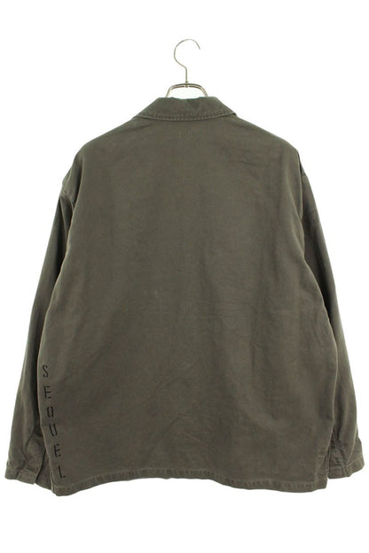 SEQUEL Logo Print Jacket Green Size L