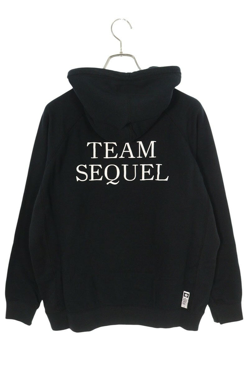 SEQUEL 22AW Logo Print Hoodie Black Size S