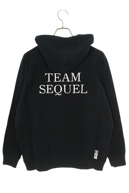 SEQUEL 22AW Logo Print Hoodie Black Size S