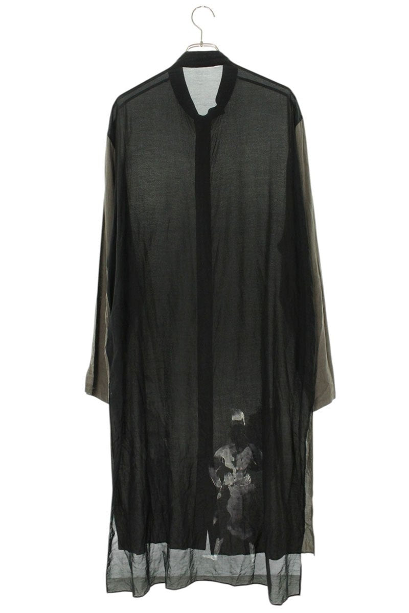 YOHJI YAMAMOTO POUR HOMME 25SS Message Print Blouse Size L