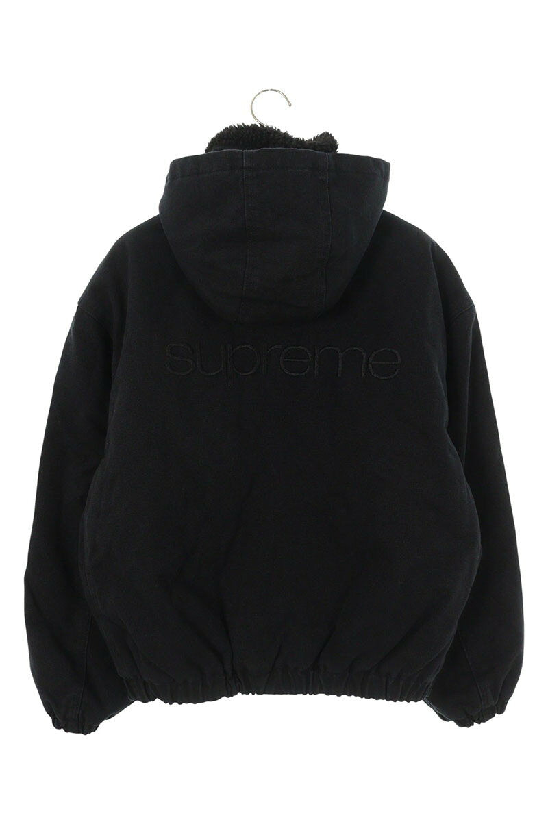 Supreme Faux Shearling Lined Bomber Jacket Black Size M