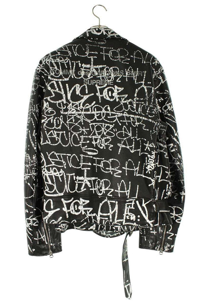 Supreme 18AW PAINTED PERFECTO LEATHER JACKET Size L