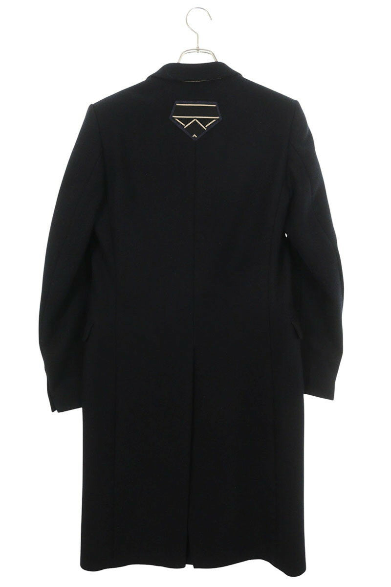 Dries Van Noten 16AW Embroidered Wool Chester Coat Black Size 46