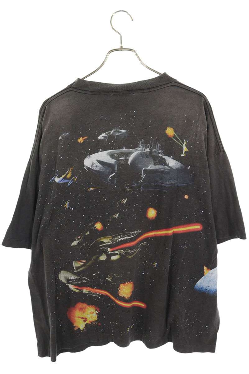 Saint Michael 25SS Vintage Print T-Shirt Black Size XXL
