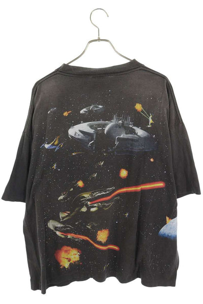 Saint Michael 25SS Vintage Print T-Shirt Black Size XXL
