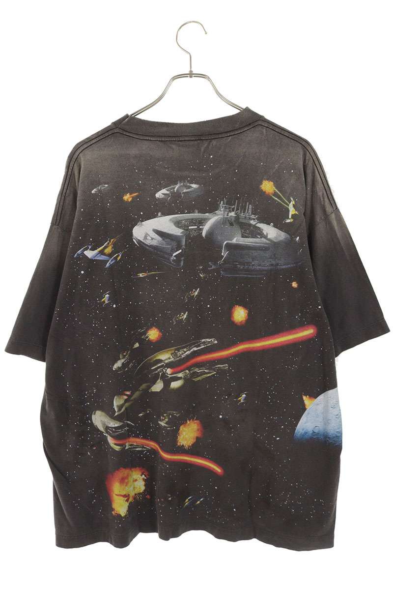 Saint Michael Vintage Print T-Shirt Black Size XL