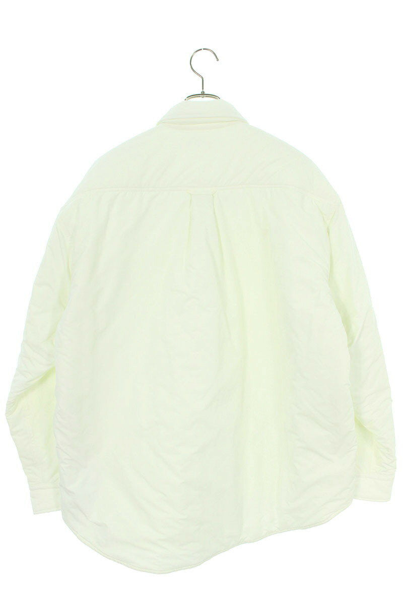 BALENCIAGA Logo Embroidered Shirt Jacket White Size XS
