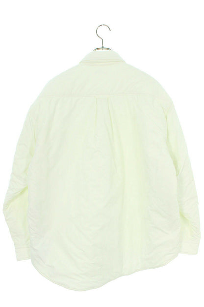 BALENCIAGA Logo Embroidered Shirt Jacket White Size XS