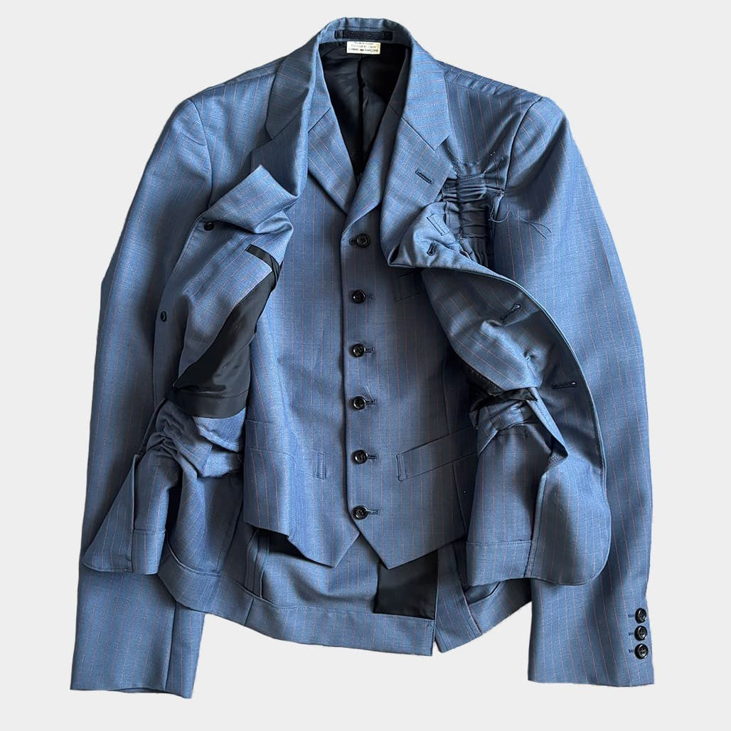 COMME DES GARCONS HOMME PLUS 19SS Crazy Suit Tailored Jacket Blue Size XS