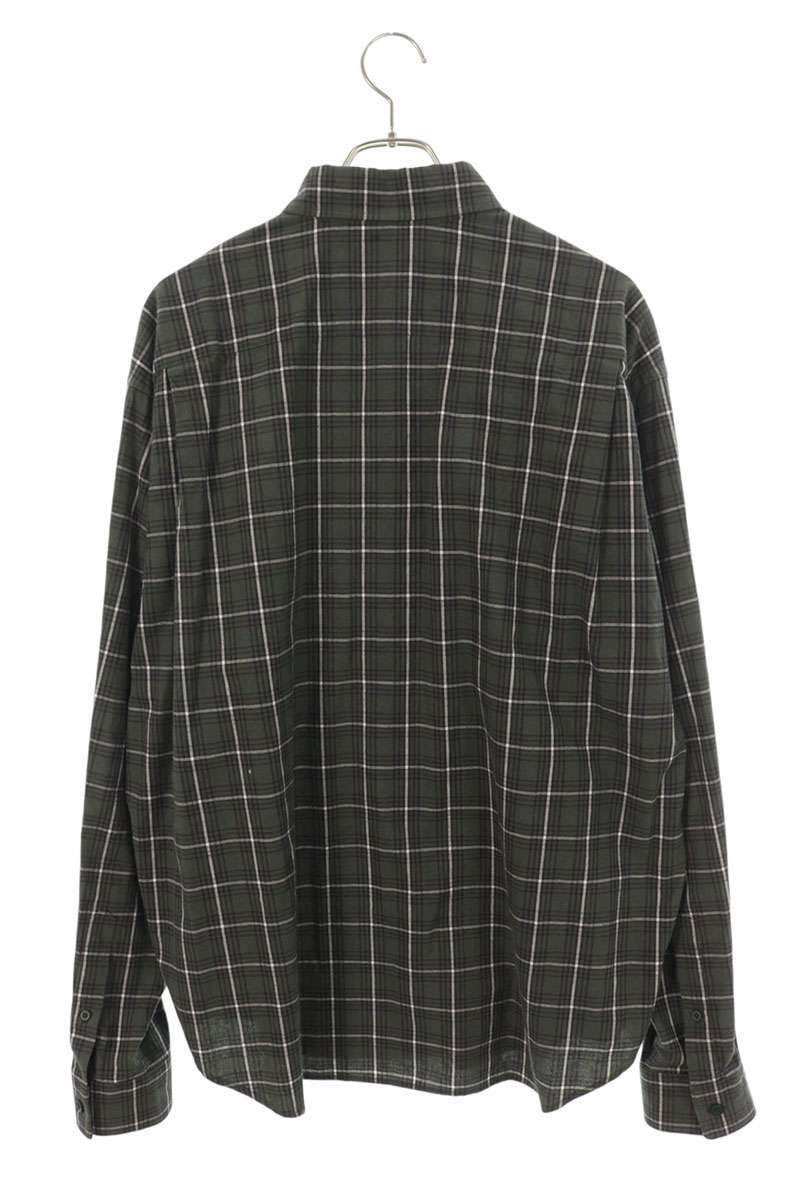 Balenciaga Logo Embroidered Long Sleeve Shirt Green Size XS