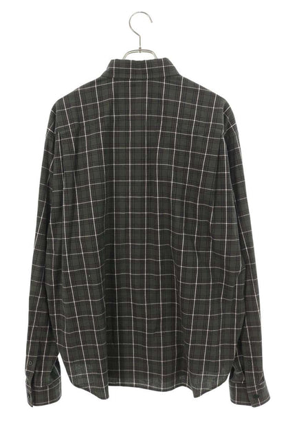 Balenciaga Logo Embroidered Long Sleeve Shirt Green Size XS