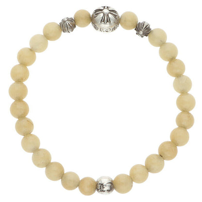 Chrome Hearts Beaded bracelet White x Silver (Silver 15.67g)