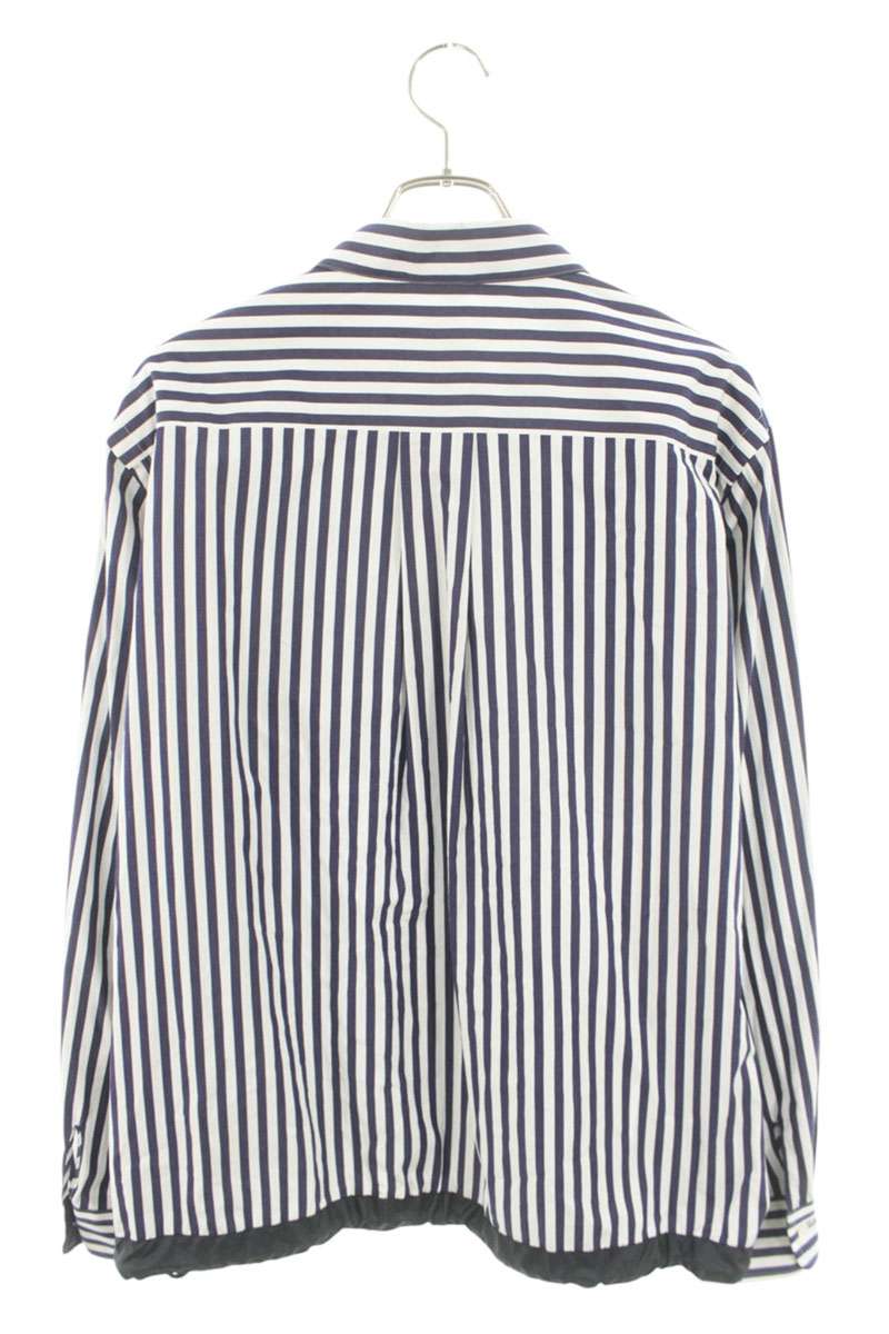 Sacai 25SS Striped Cotton Poplin Long Sleeve Shirt White x Blue Size L