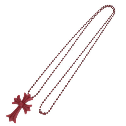 Chrome Hearts CH Cross Rubber Necklace Red Size ONE SIZE