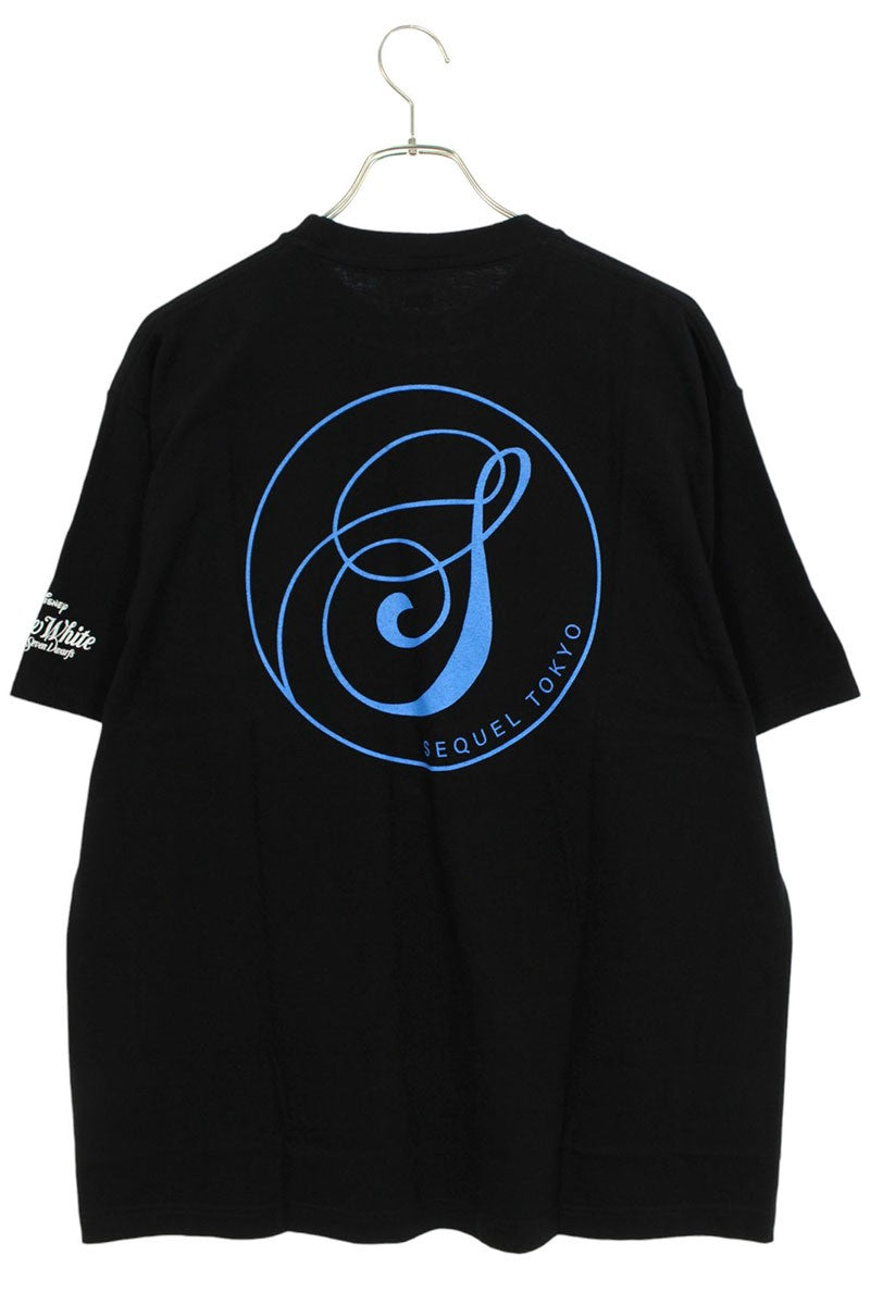 SEQUEL 24AW Print T-Shirt Black Size L