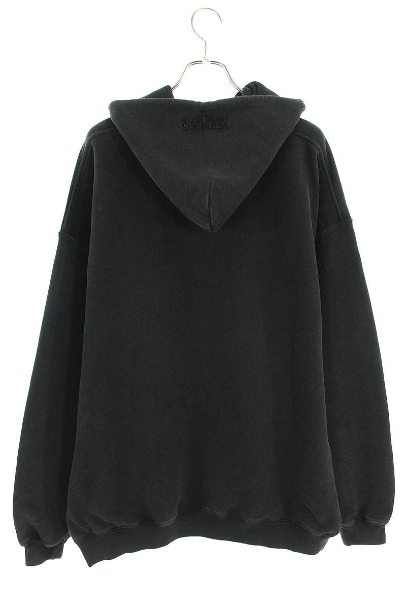 Vetements 24SS WASHEDBLACK Logo Hoodie Black Size M