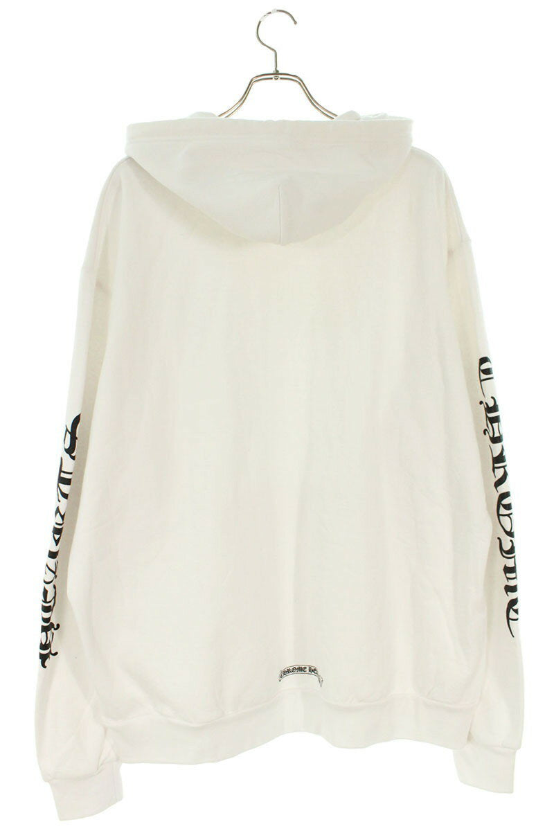 Chrome Hearts SWTSHRT HD PLVR Pullover Logo Print Hoodie White x Silver Size XL