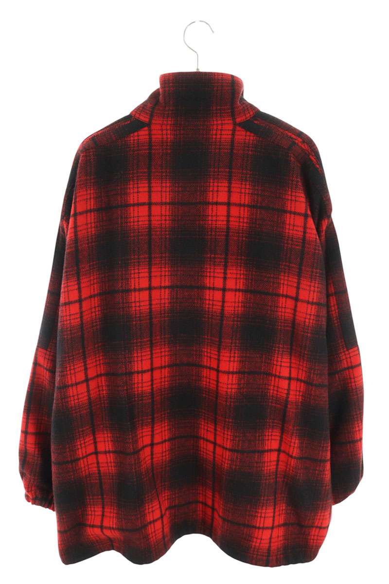 Balenciaga Logo Embroidered Zip Up Blouson Red x Black Size S