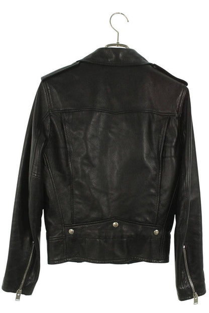 Saint Laurent Paris Classic Leather Jacket Black Size XS