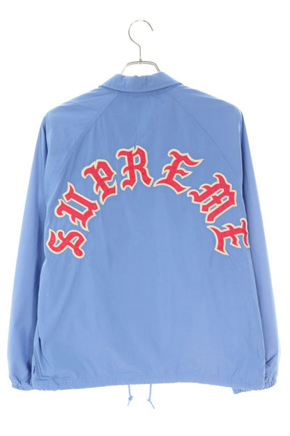 Supreme Old English Arc Coaches Jacket Back Embroidered Logo Blouson Blue Size L