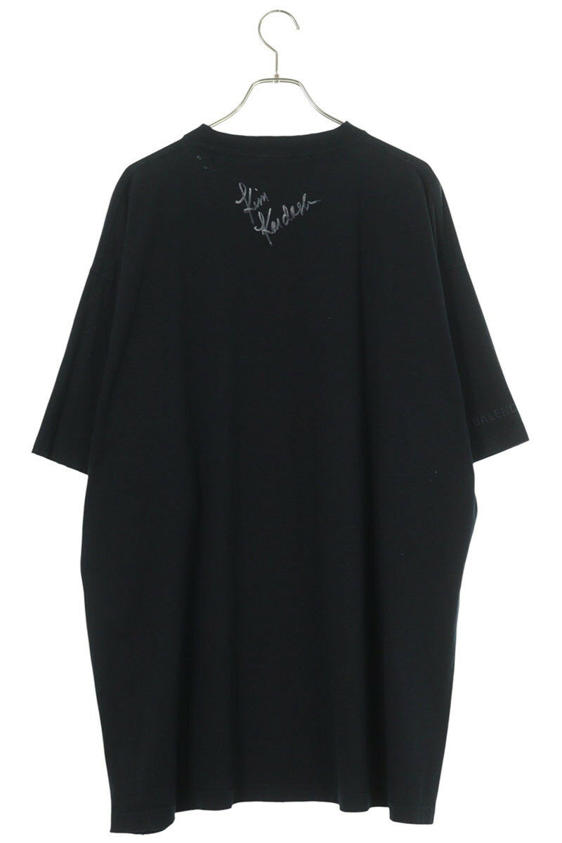 BALENCIAGA 25SS Kim K Oversized T-Shirt Black Size XL
