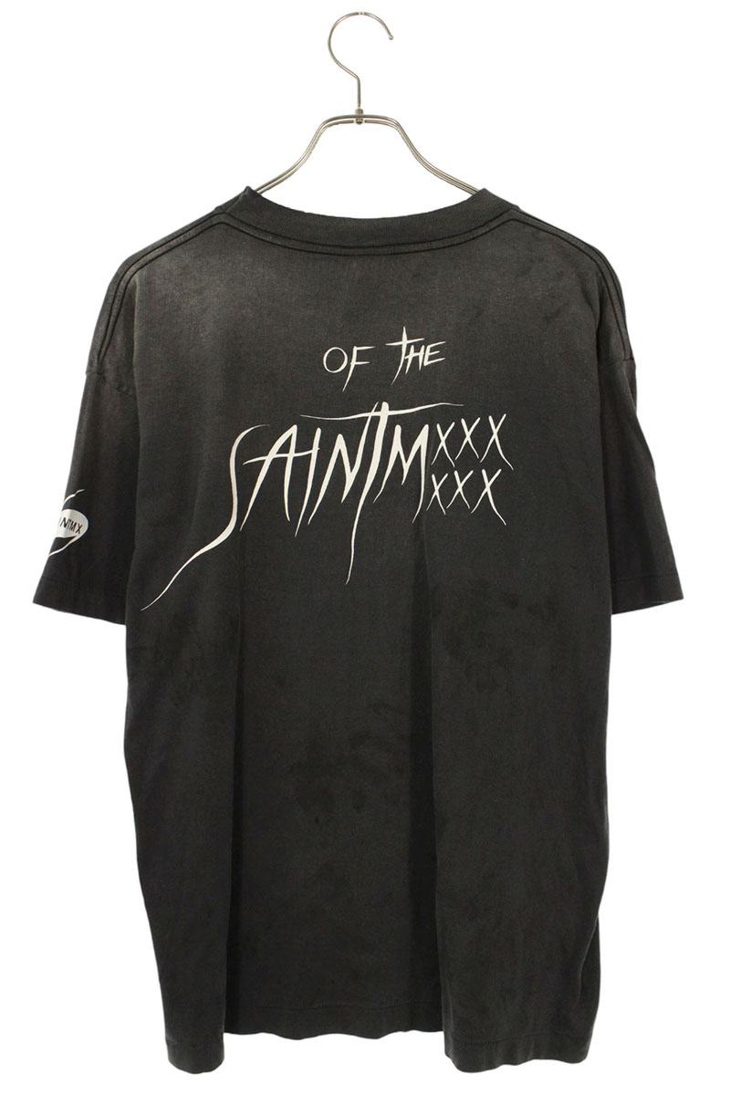 Saint Michael 25AW Print T-Shirt Black Size S