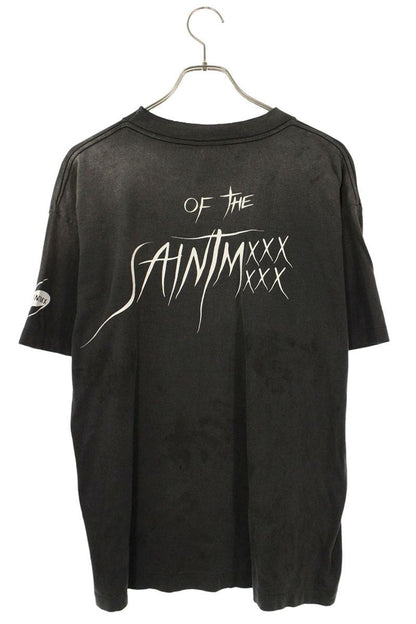 Saint Michael 25AW Print T-Shirt Black Size S