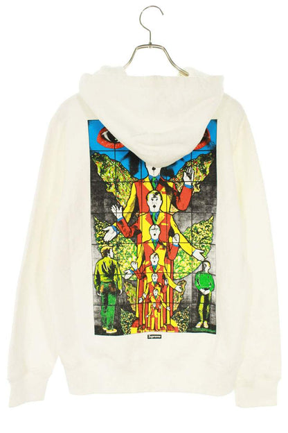 Supreme 19SS Gilbert&George DEATH Hooded Sweatshirt White Size S