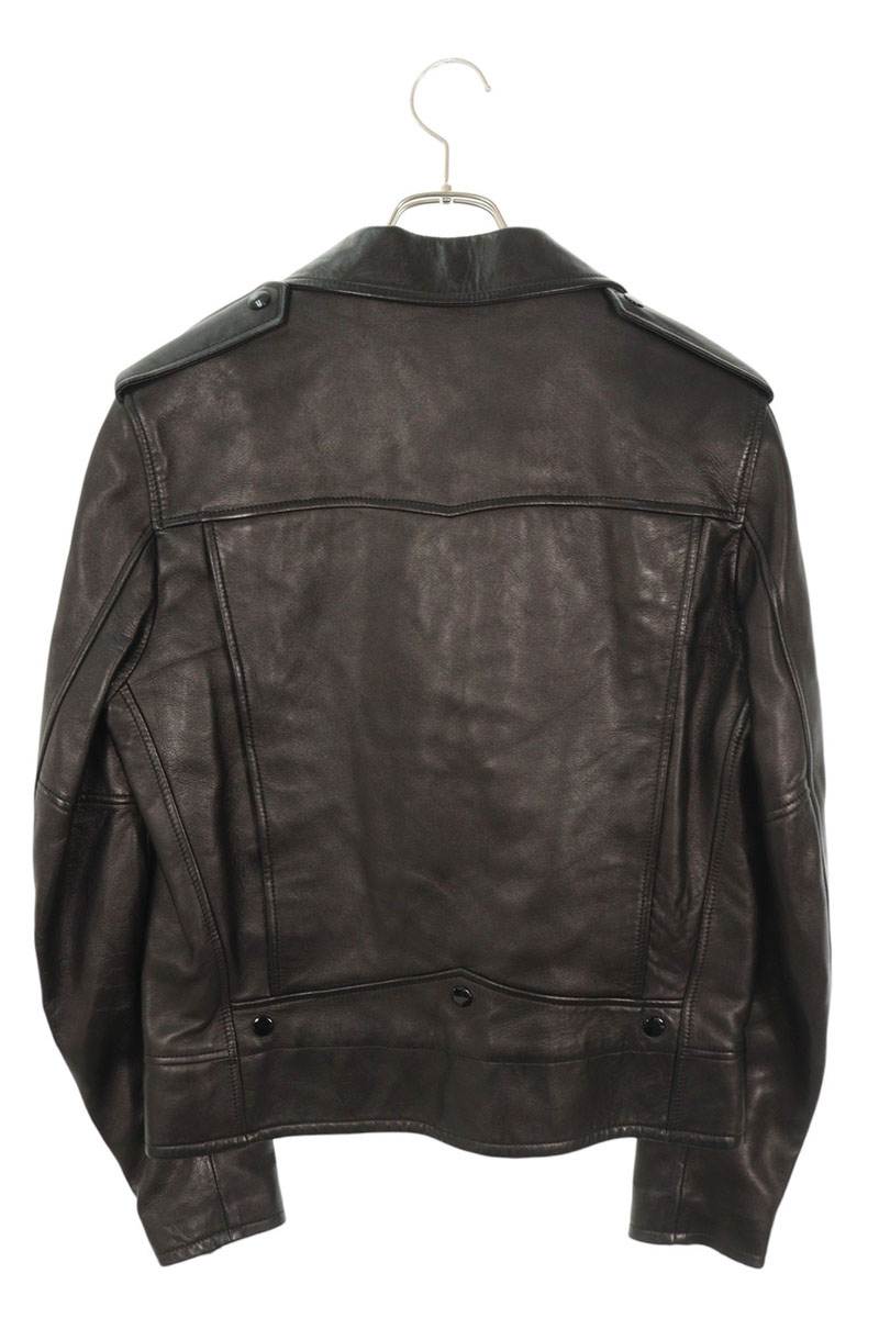 Saint Laurent Paris Stud Classic Leather Jacket Black Size M