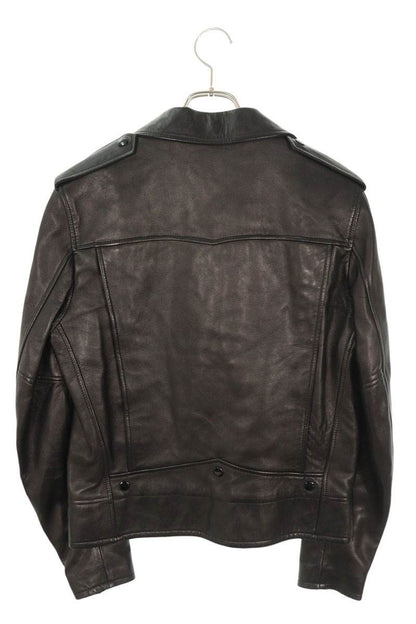 Saint Laurent Paris Stud Classic Leather Jacket Black Size M