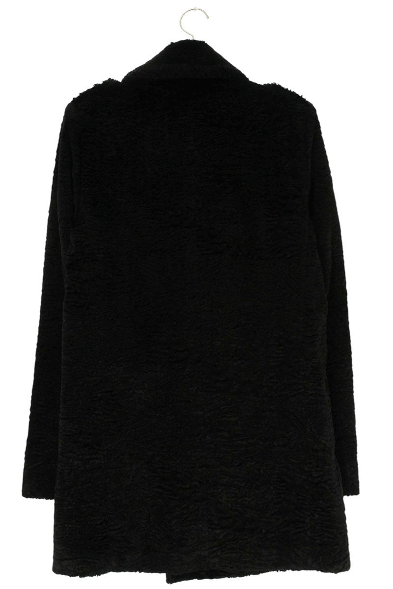Saint Laurent Paris 16AW Fur Coat Black Size 46