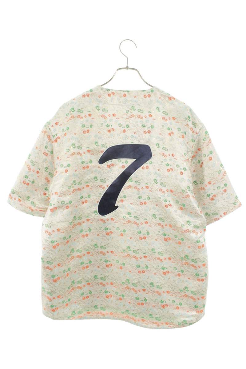 SUPREME Floral Jacquard Baseball Jersey White Size M