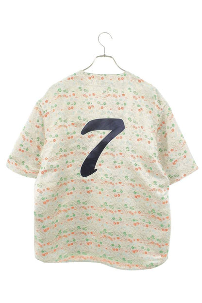 SUPREME Floral Jacquard Baseball Jersey White Size M