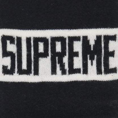 Supreme 16AW Striped Logo Scarf Black x White